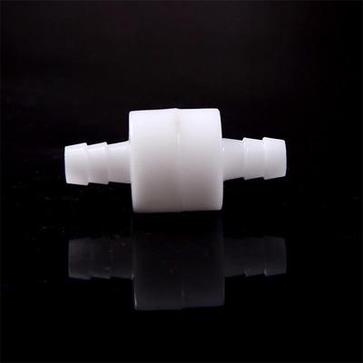 Válvula de retención unidireccional en línea de plástico blanco de 8 mm y 1/4" para combustible, diésel, gas, líquido y aire.