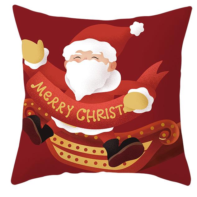 New Santa Claus Pillowcase Cute Christmas Home Cushion Cover Cute Cartoon Pillow