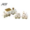 Christmas Party Table Centerpieces Wooden Train Decoration, Painted Mini Ornament with Snowman Tree Reusable Holiday Decorations Bear, Tabletop Mantel