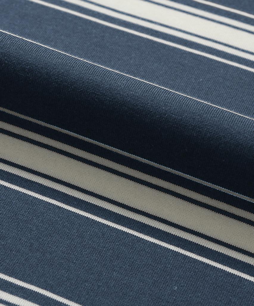 MOIF [Ss26] One Pocket H/S Tee / Blue Stripe