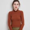 2020 Autumn Winter Women's Knitwear: Korean Style Floral Collar Striped Sweater Jacket