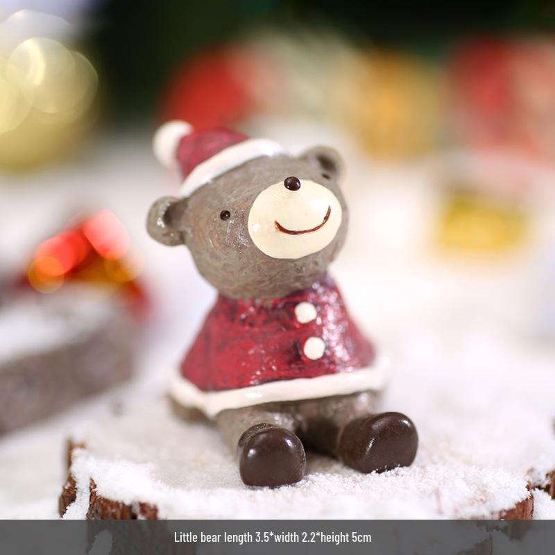 ZAKKA Świąteczne Miniaturki Zwierząt z Żywicy do Dekoracji Biurka