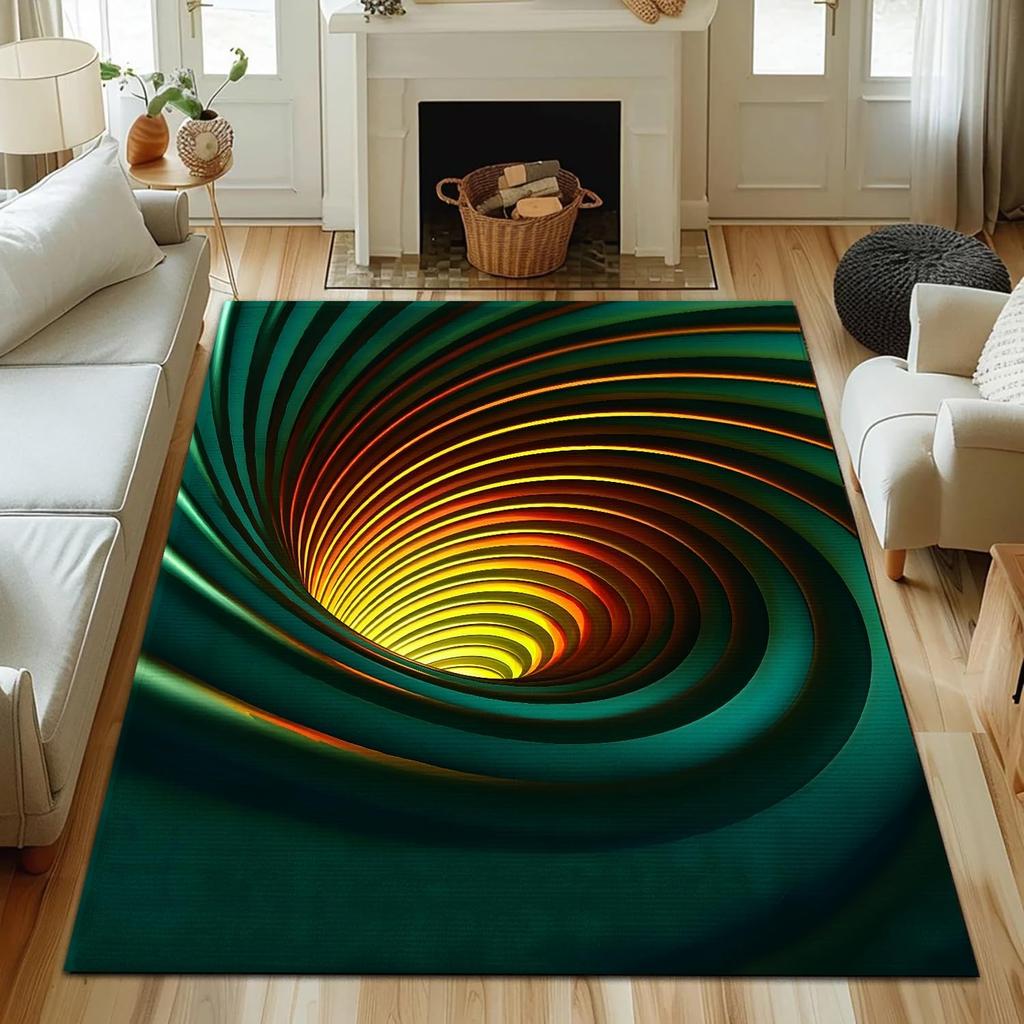 3D Visuelle Effekte Teppich Kreatives Abstraktes Muster Heimdekoration Mehrszene Moderne Heimdekoration Illusion Fußmatte