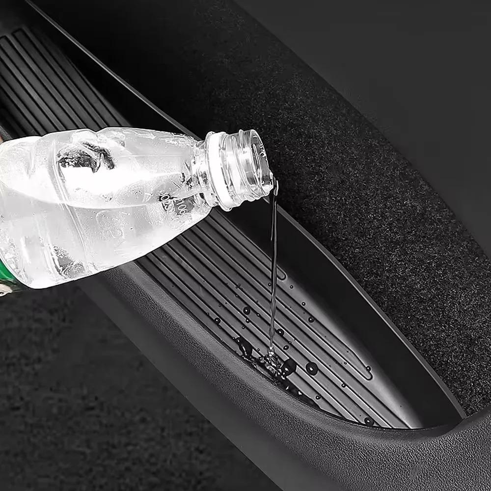 Door Side Storage Box For Tesla Model Y Juniper 2025 Model 3 Highland Organizer Central Console Tray Anti-dirty Mat Accessories