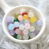 50pcs 8mm Glass Crack Imitation Jade Color Series Round Beads DIY Handmade Necklace Bracelet Loose Beads Jewelry Accessories