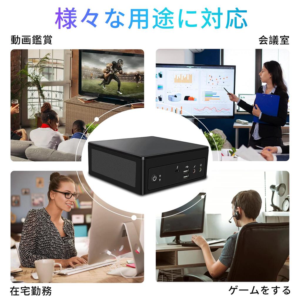 Windows 11 compatible mini PC desktop computer with 11th Gen Core 16GB DDR4 256GB Intel Xe Graphics up to DP HDMI USB LAN RJ45 USB and i7-1165G7