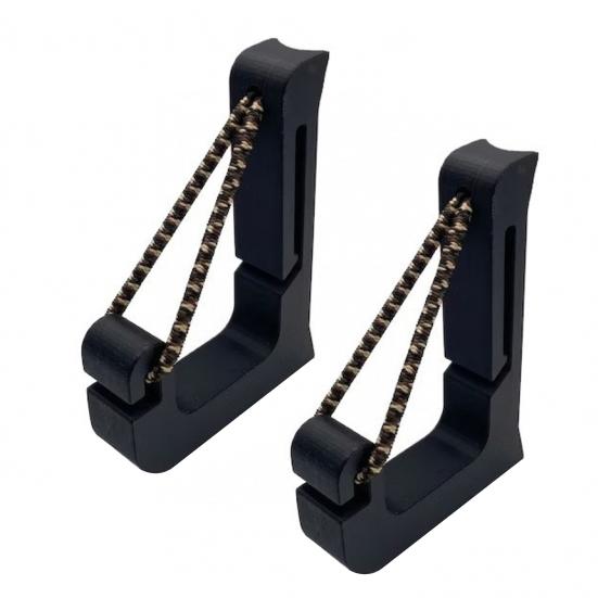 1/2 Bucăți Accesorii cu Cleme Design în Formă de U Fixare prin Agățare Cârlig de Remorcare cu Frânghie Împletită Neagră Reglabilă Clema Reglabilă Convenabilă