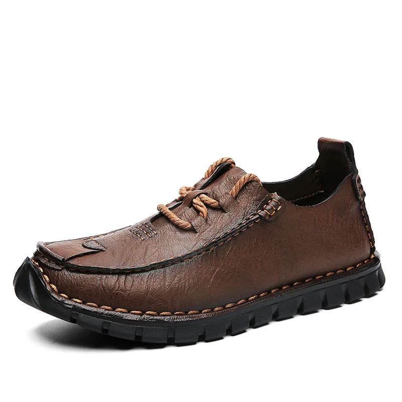 Business Formální Boty Hovězí kůže Ležérní Boty Zimní Muži Mokasíny Slip On Mokasíny Outdoor Tooling boty zapatos de hombre