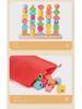 Children's Montessori Wooden Geometric Shape Set: Beaded Building Blocks for Shape Recognition and Early Education.