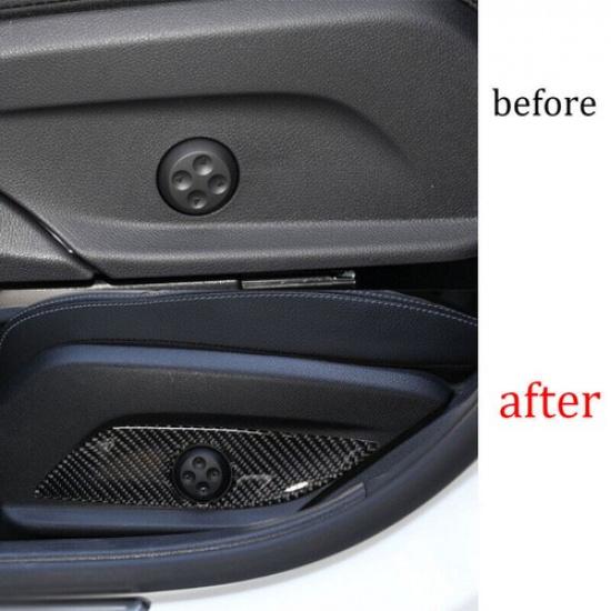 Seat Button Handle Panel Cover Trim For Mercedes-Benz GLC 2016- Carbon Fiber