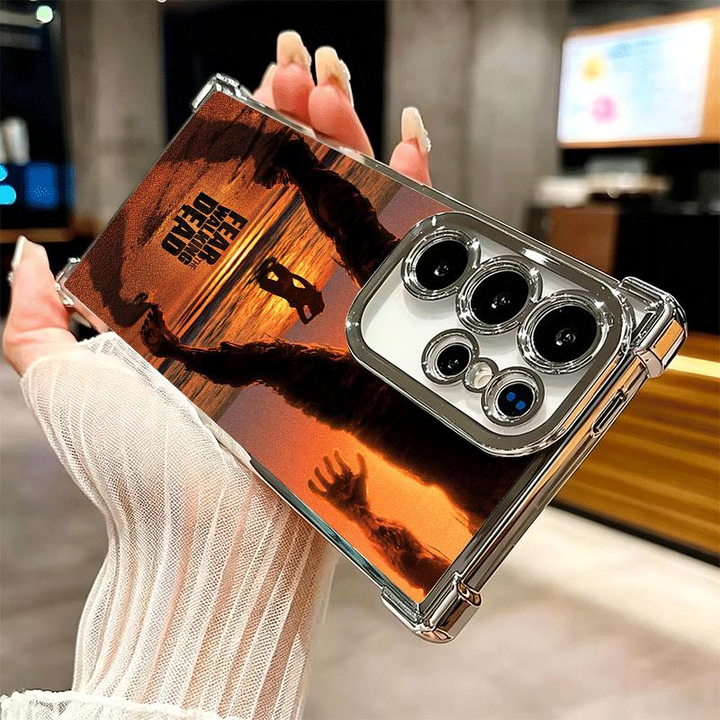 The Walking Deads Plating Phone Case For Samsung Galaxy S24 S25 FE S26 Edge S23 Ultra S22 S21 Plus S20 Anti-Fall Airabag Cover