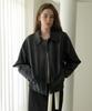 Among A Faux Leather Jumper_Black