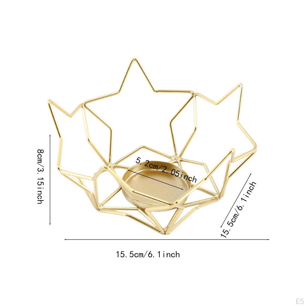 Hohl Metall Kerzenhalter Stehen Dekorative Leuchter Tabletop Ornament für Hochzeit