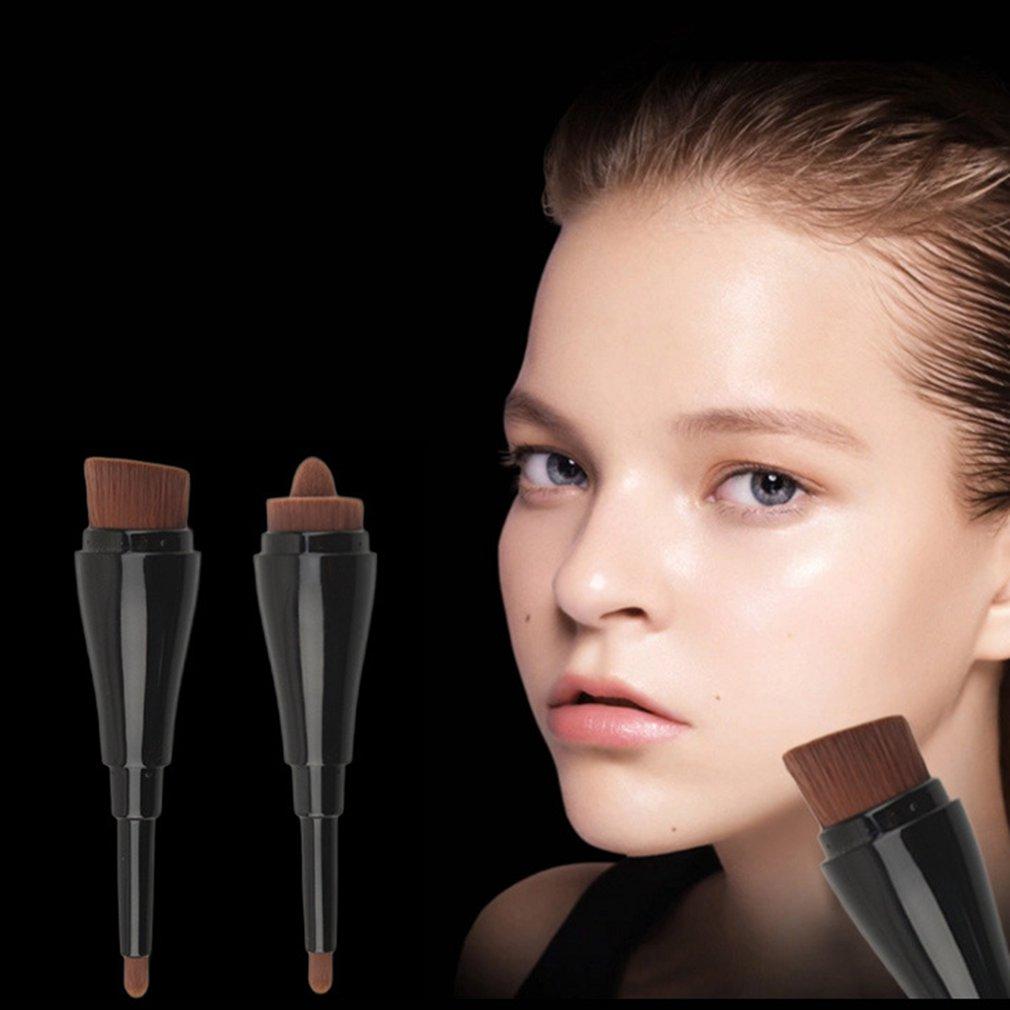 ISMINE Makeup Brush Double Heads Soft Fiber Hair Brush with Cover