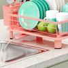 Practical Kitchen Dish Drainer Stand Featuring Turning Water Collector And Strong Carbon Steel Frame For Tableware Storage