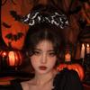 Elegant Halloween Hair Bow Gothic Spider Web Hair Tie Portable Bat Scrunchie  Masquerades