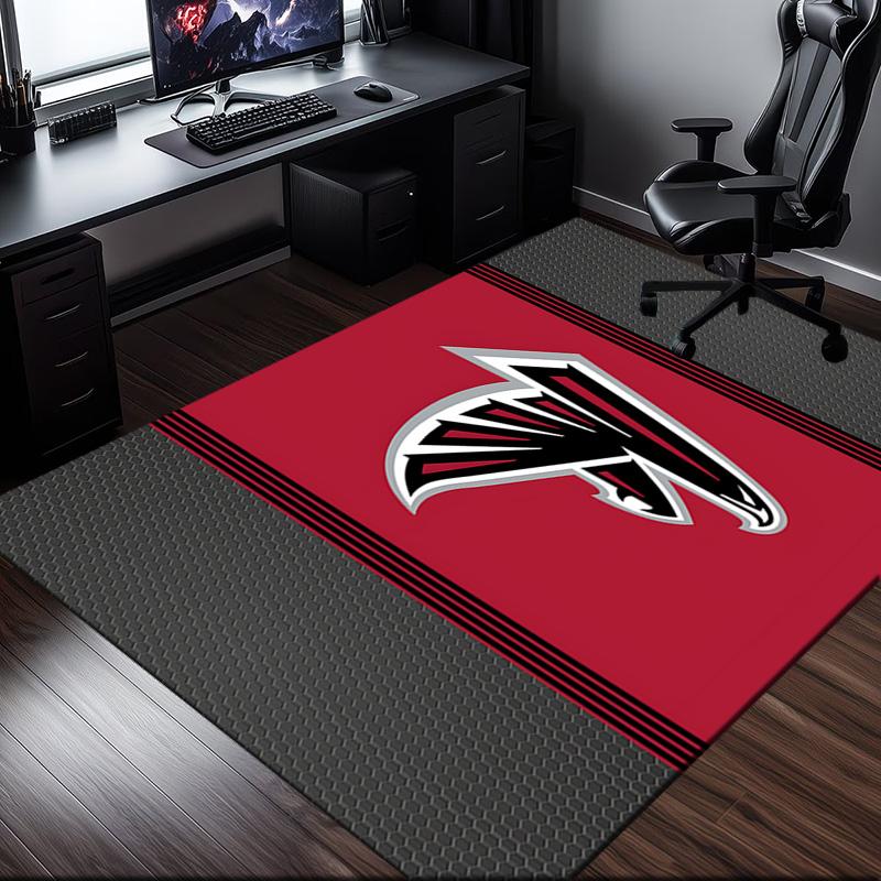 Falcons Logo Rug Office Carpet Non-Slip Mat, Chair Rug Floor Covering for Gaming, Bedroom, Living Room , Home Decor Christmas Gift