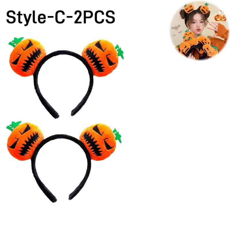 16PCS Halloween Spooky Pumpkin Hair Bands Quirky Cute Wash Face Headband Women 2025 Halloween Party Hairpin Decoration Headpiece