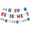 Mailman Retirement Decorations, Mail Truck Mailbox Theme Happy Retirement Banner and Garland Banner Postal Worker Retired Party Decor for Mailman We