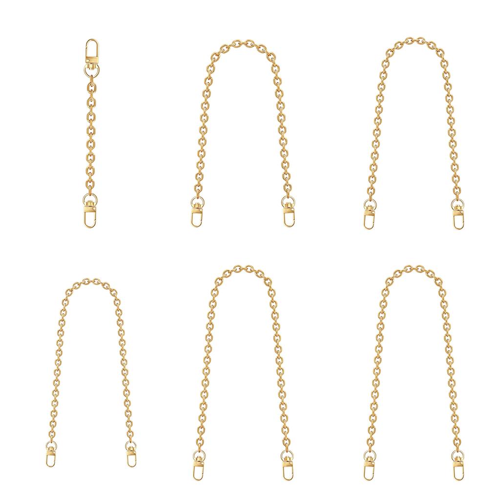 Chaîne de Portefeuille Sac à Main Chaînes Plates avec Boucles Métalliques Chaîne de Sangle pour Sac Bandoulière pour Sac à Main Portefeuille DIY Sac à Main Sac à Bandoulière Pochette