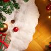 48 Inch Rabbit Fur Christmas Tree Skirt White Plush Skirt for Merry Christmas Party Christmas Tree Decoration