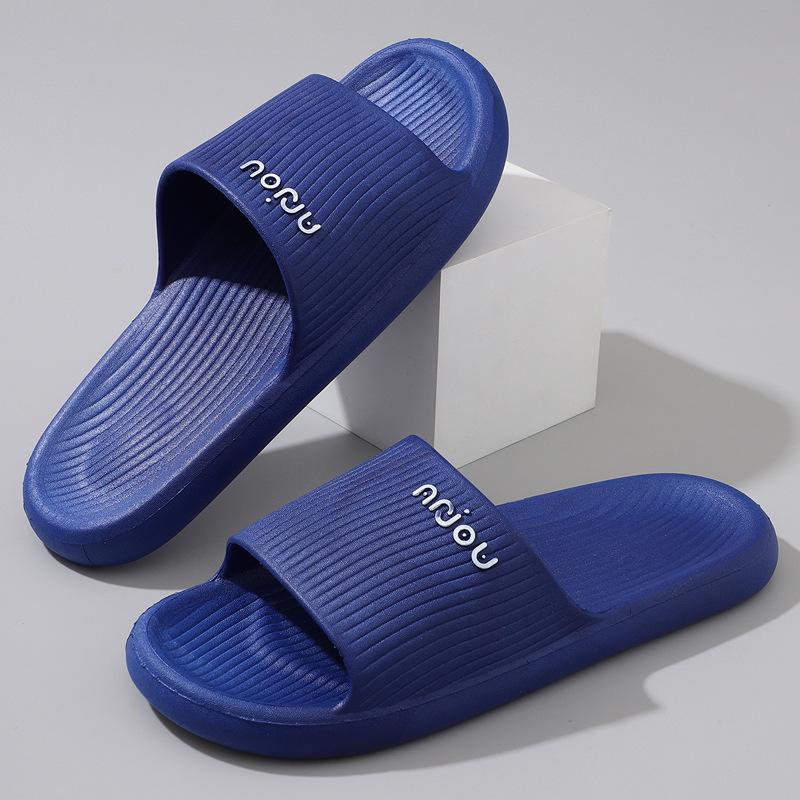 Women's Summer Simple Slippers, Men's Soft Home Slippers, Couple Bathroom Non-slip Sandals, Adult Comfortable Outdoor Beach Shoes