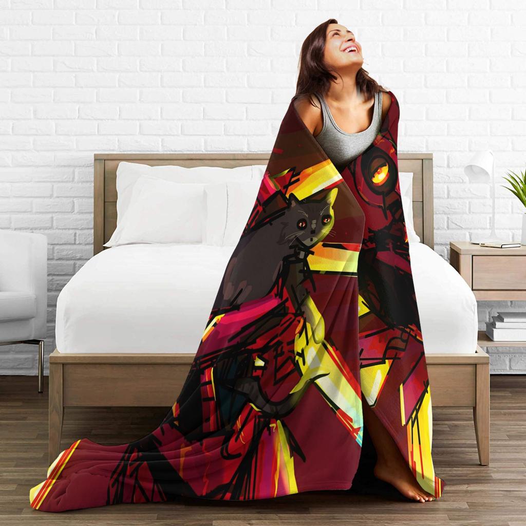 Ultrakill V1 V2 Shooting Game Blanket Coral Fleece Plush Autumn Winter Hell Is Full Multifunction Ultra-Soft Throw Blanket Home