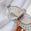 Girls Mesh Shoes Round Toes Kids Princess Shoes Shiny Crystal Elegant Summer Kids Flat Shoes Breathable Non-slip Soft