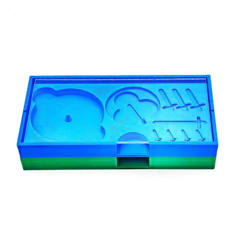 Plastová krabička na ciferníky a ručičky hodinek s více přihrádkami pro designéry šperků a hodináře