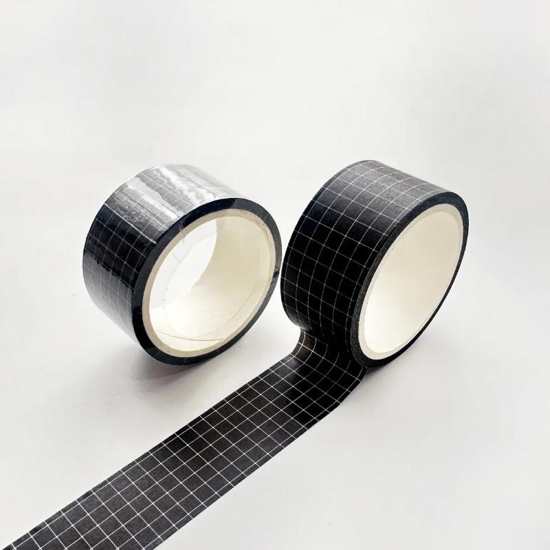 O Rolă Per Cutie Textură Grilă Alb-Negru Bandă Mascare Washi Planificator Caiet Colaj Handmade Album Scrapbook Materiale de Bază