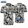 One Piece's Monkey D. Luffy graphic T-shirt Japanese anime football jersey Sports Dry Quickly Men's T-Shirt Kid's Clothing Tee