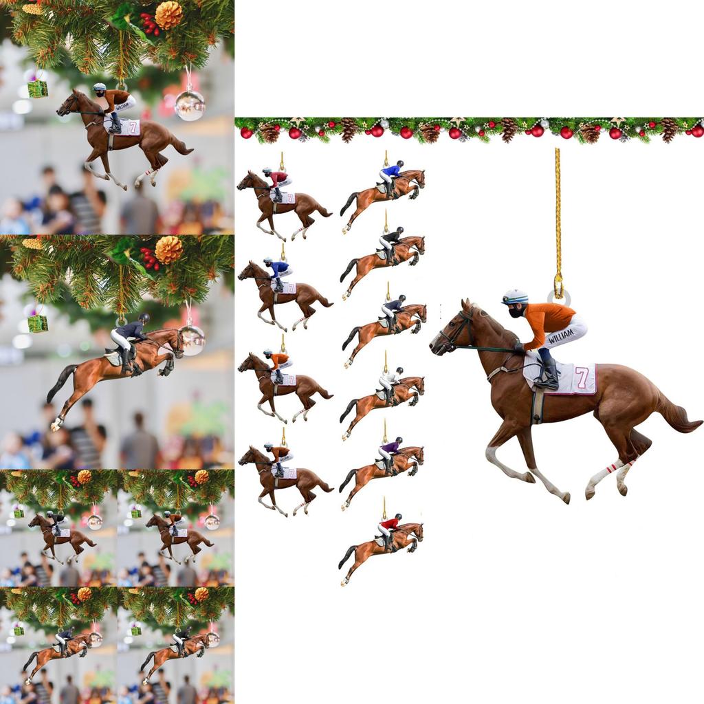 Stylish Retro Acrylic Car Pendant For Equestrian Enthusiasts And Festive Decor