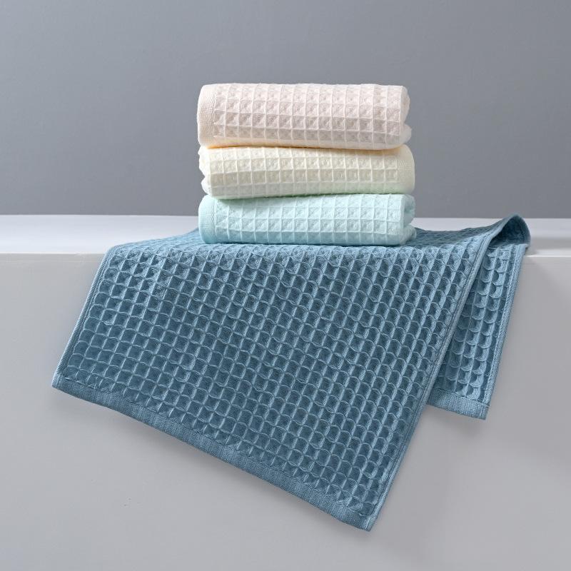 1 PC Class A Cotton Waffle Towel Combed Cotton Honeycomb Household Face Towel Soft Absorbent Comfortable Textile Towels for The Home