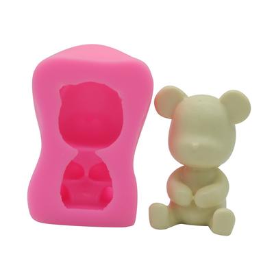 Aromaterapia fatta a mano fai-da-te Stampo in silicone fondente orso violento stampo in silicone per cioccolato sapone fatto a mano