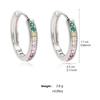 ZAKOL Classic Women's Hoop Earrings Brilliant Colored Cubic Zirconia Circle Earring Temperament Lady Ear Accessories Gift