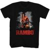 Rambo Three Way Black Adult T-Shirt
