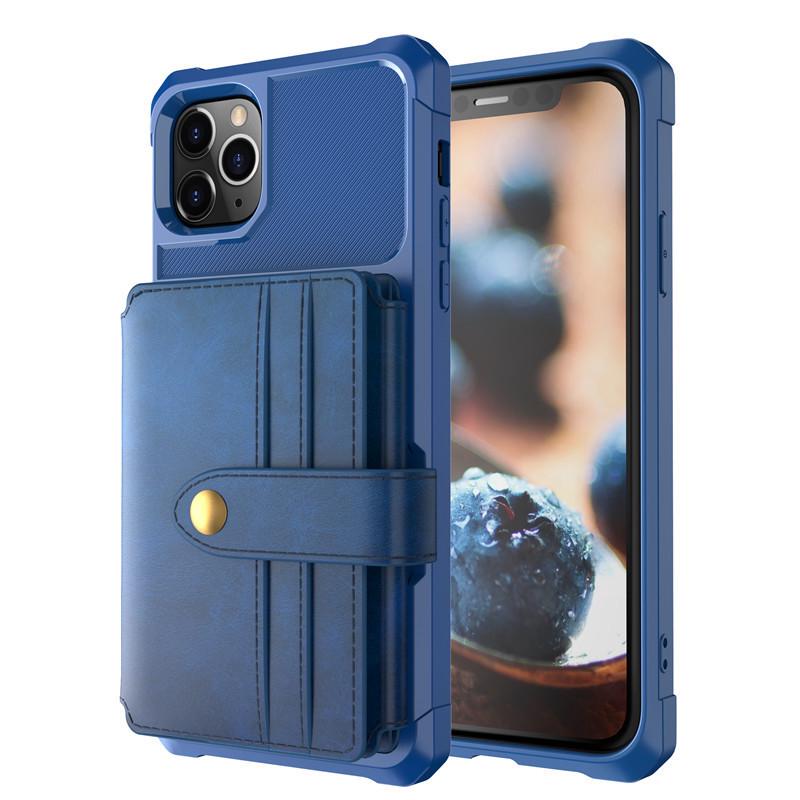 Drop-Proof Card Holder Case for iPhone 11 Pro/X with Card Slot Button