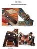 2024 Retro Color Block Large-Capacity Single Shoulder Crossbody Mummy Bag for Women