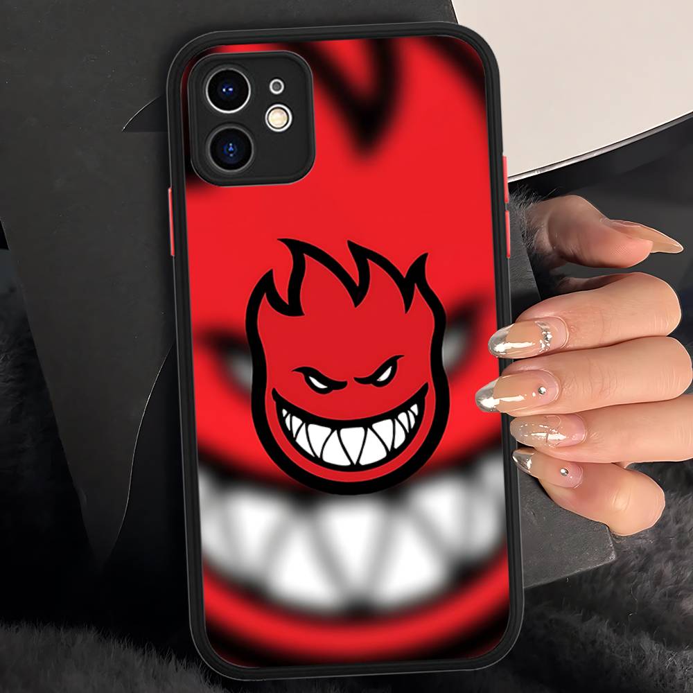 Fashion S-Spitfire Skateboard Phone Case For IPhone 16 15 14 11 12 13 Pro Max Plus 12 XS Max Back Cover Matte Case