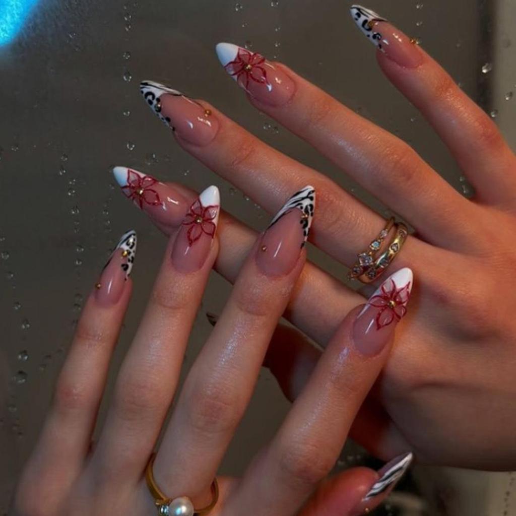 High-End French Almond Press-On Nails - Medium-Long, Stylish & Elegant