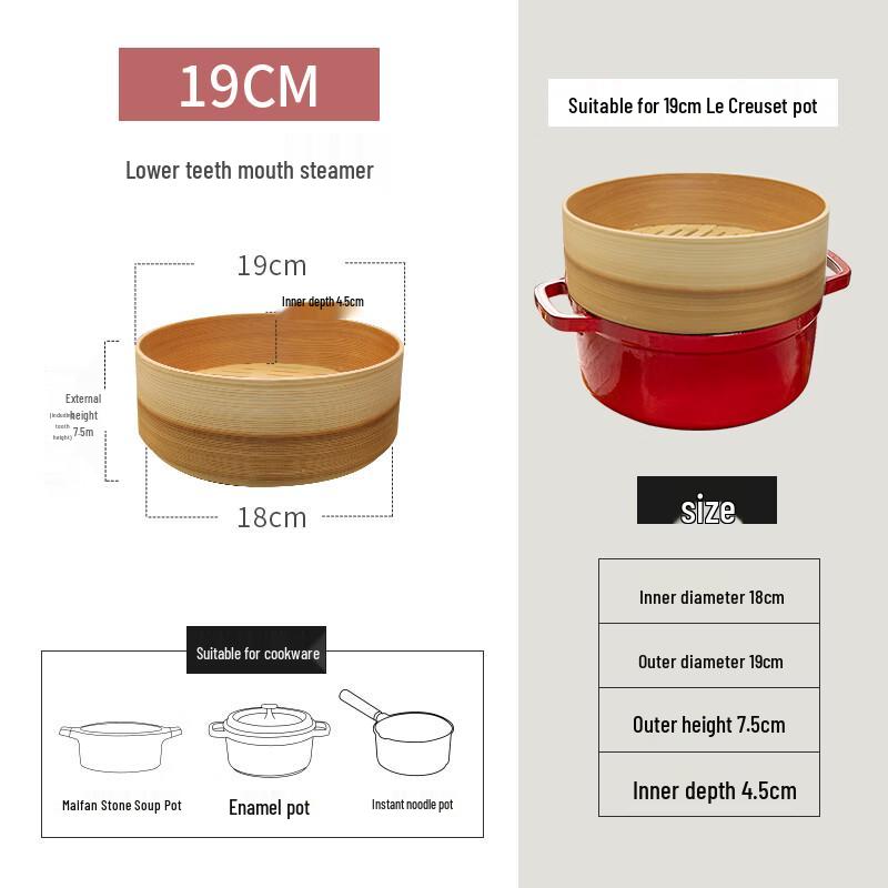 Zhengshangmei Bamboo Steamer Baskets  Lids