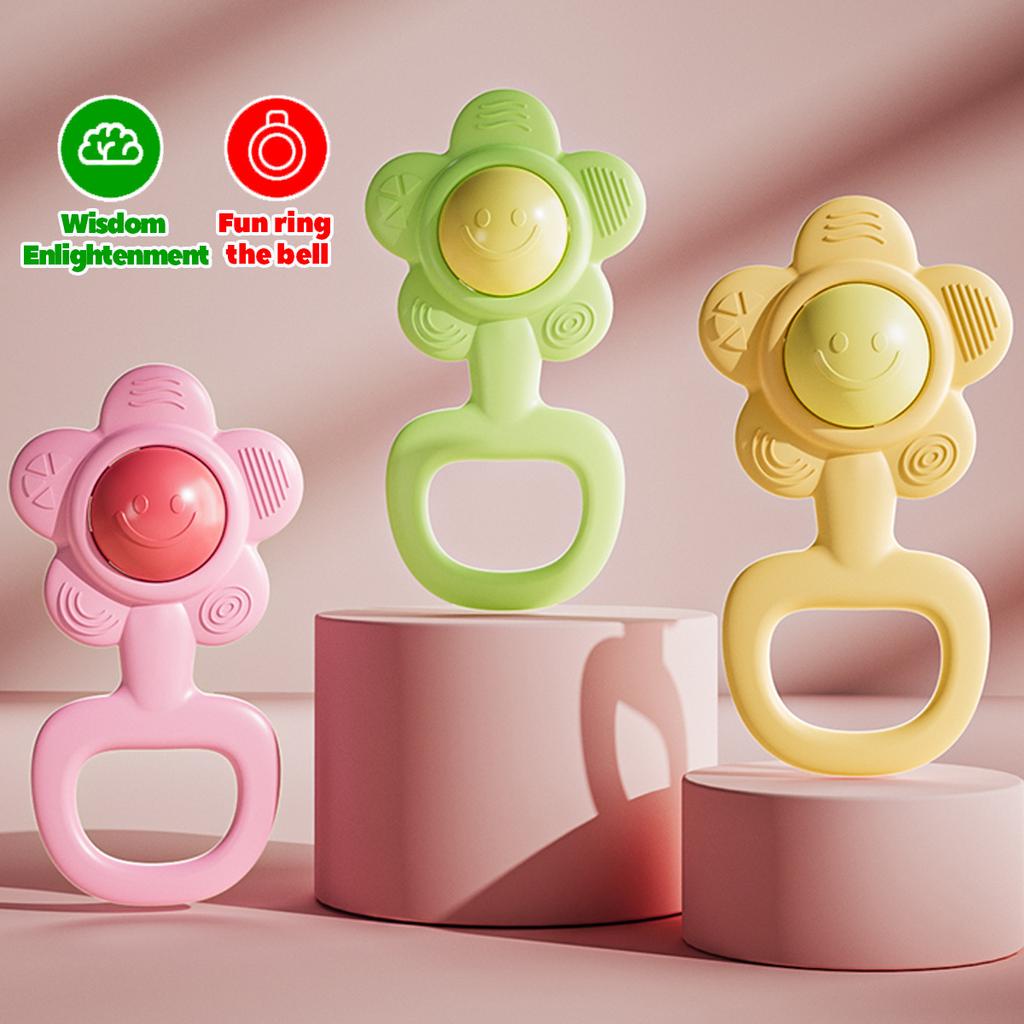 Sunflower Hand Bell Toy, Cultivating Youngsters's Hand Holding Ability, Suitable for Boys and Girls, Random Color