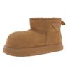 Ugly cute big head snow boots new winter thick-soled velvet short boots thickened warm bread cotton shoes