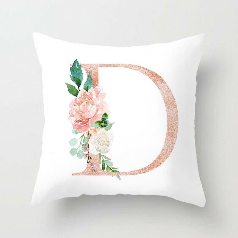 Luxurious 26 Letter Polyester Pillow Case For Sofa Car And Home Decor