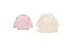 Girls' Polka Dot Doll Collar Knit Dress & Cardigan Set - Spring/Autumn Two-Piece Outfit