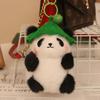 New cute lotus leaf red panda plush doll children's three-inch doll gift pendant small doll