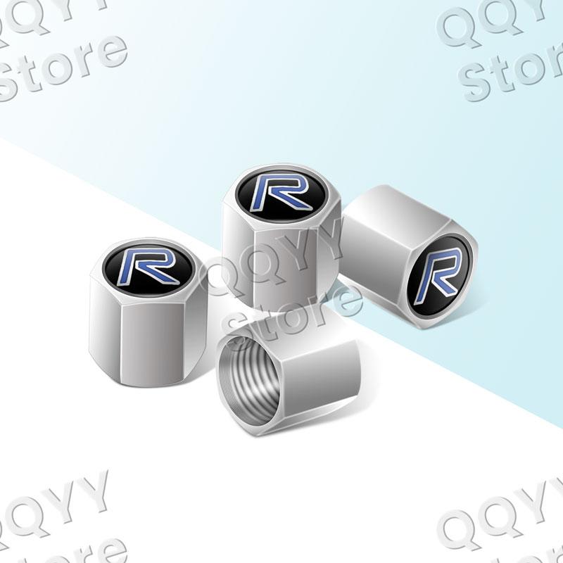 R Design Logo Auto Velg Band Klepjes Bandstam Luchtstof Kappen Voor Volvo V40 V60 V90 XC40 XC60 XC90 C30 C70 S40 S60 4 stuks