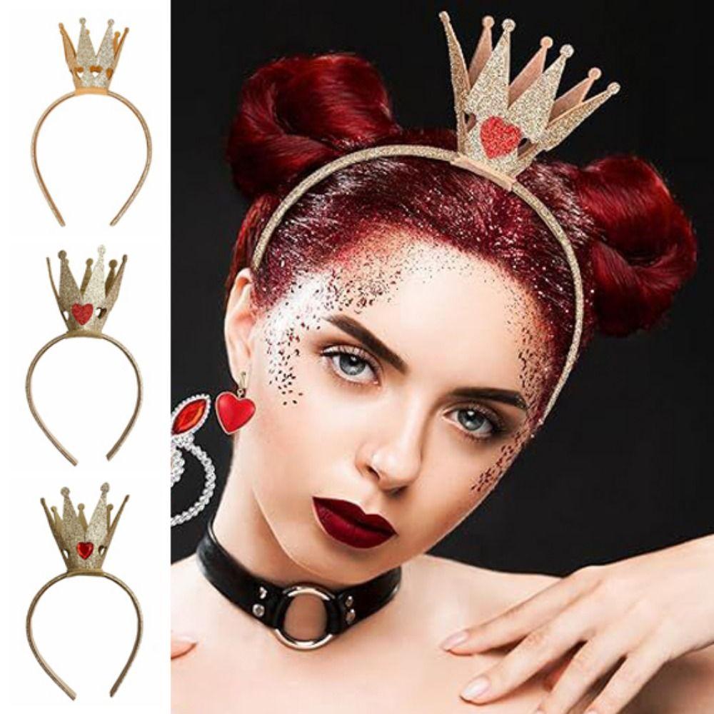 Süßes Barock-Stil Krone Stirnband Gold Prinzessin Dess Up Krone Haarreif Diadem Haar Accessoires Fotografie