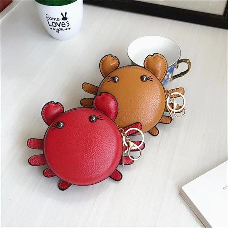 Cute Small Bag 2025 New Japanese Cartoon Small Crab Change Bag Ins Trendy Hand Keychain Small Round Bag