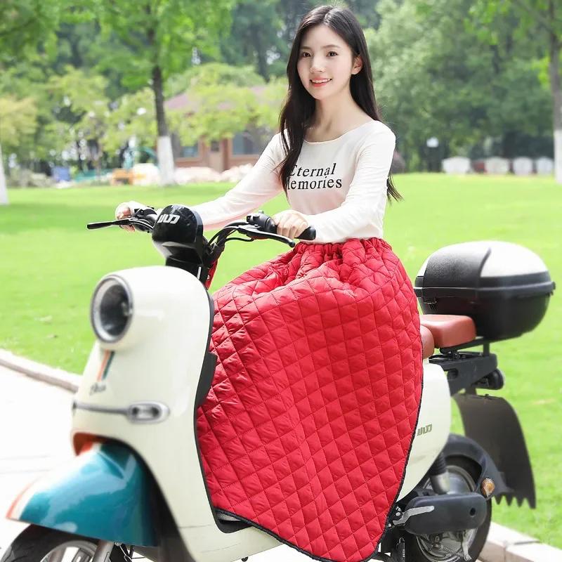 Leg Apron Thermal Blanket Motorcycle Leg Warmers Winter Cover Knee Pads Plush Thicken Waterproof Windshield Prevent Cold Quilt